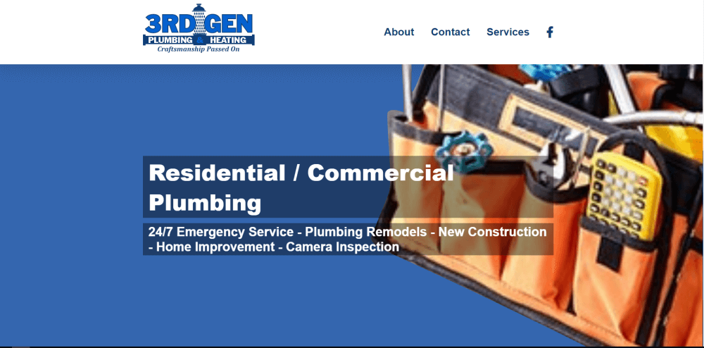 3RDGEN Plumbing and Heating Website Design